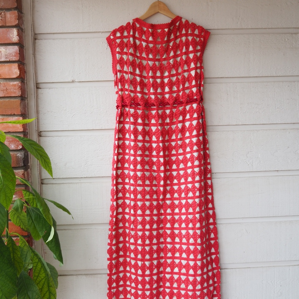 {Vintage} Stunning Crocheted Hostess Dress!